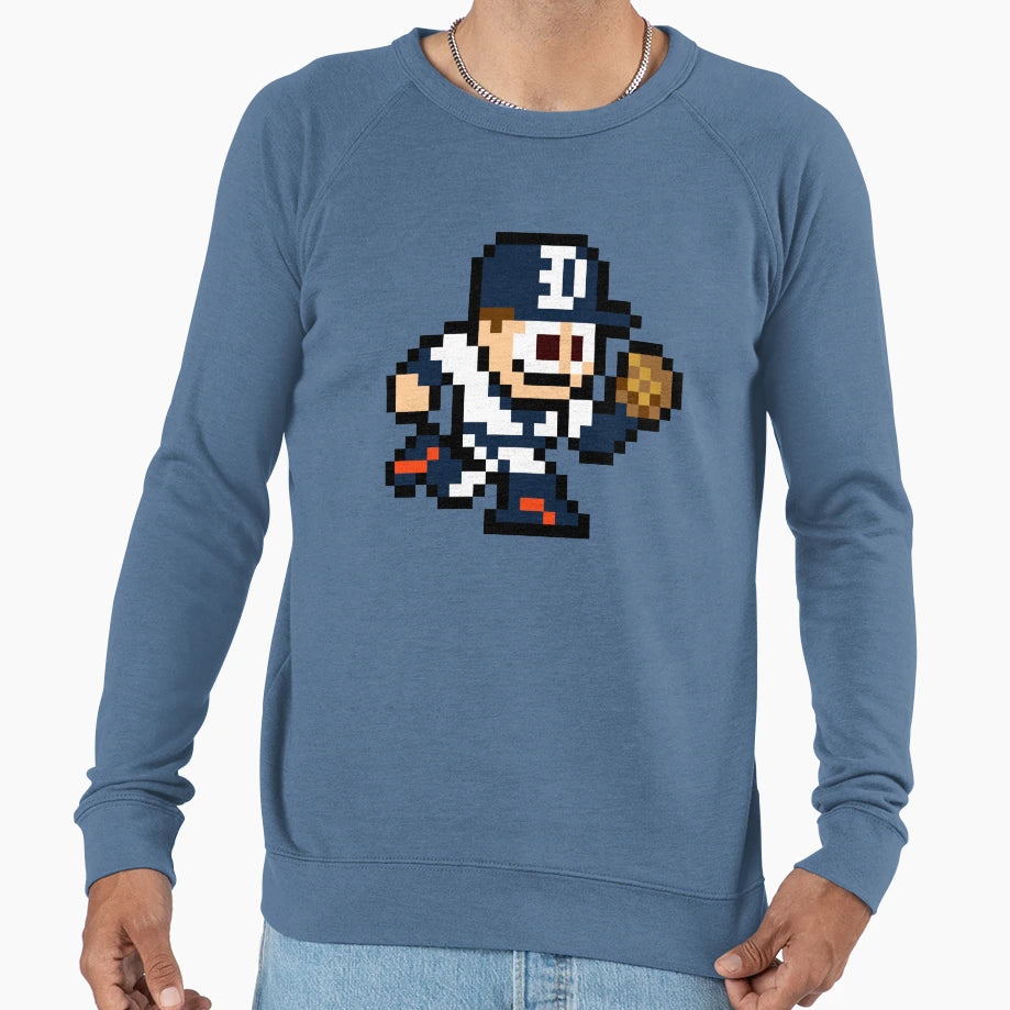 Detroit 8 Bit Player Sweatshirt - Custom Art Print Men Women - T-Shirt, Sweatshirt, Hoodie