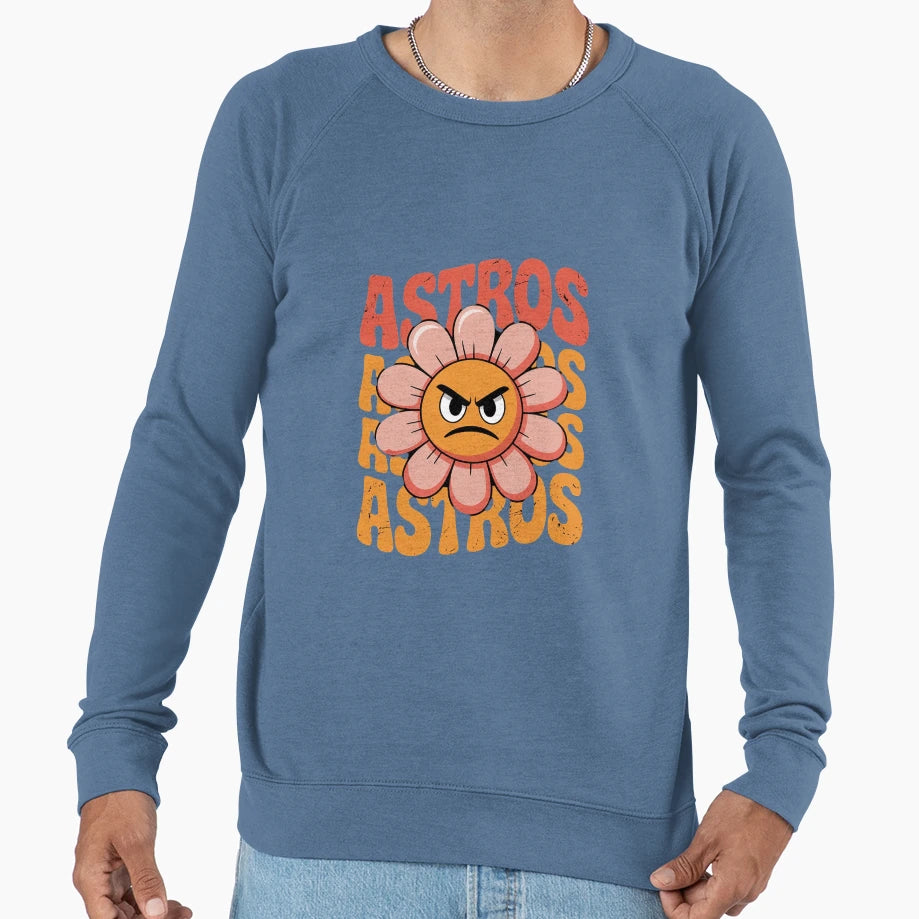 Astros Throwback Flower Sweatshirt - Streetwear Style for Adults - T-Shirt, Sweatshirt, Hoodie