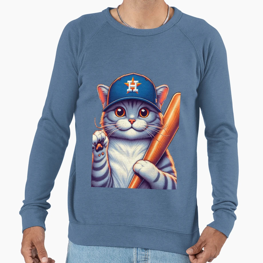 Astros Cat Sweatshirt - Graphic Print for Adults - T-Shirt, Sweatshirt, Hoodie