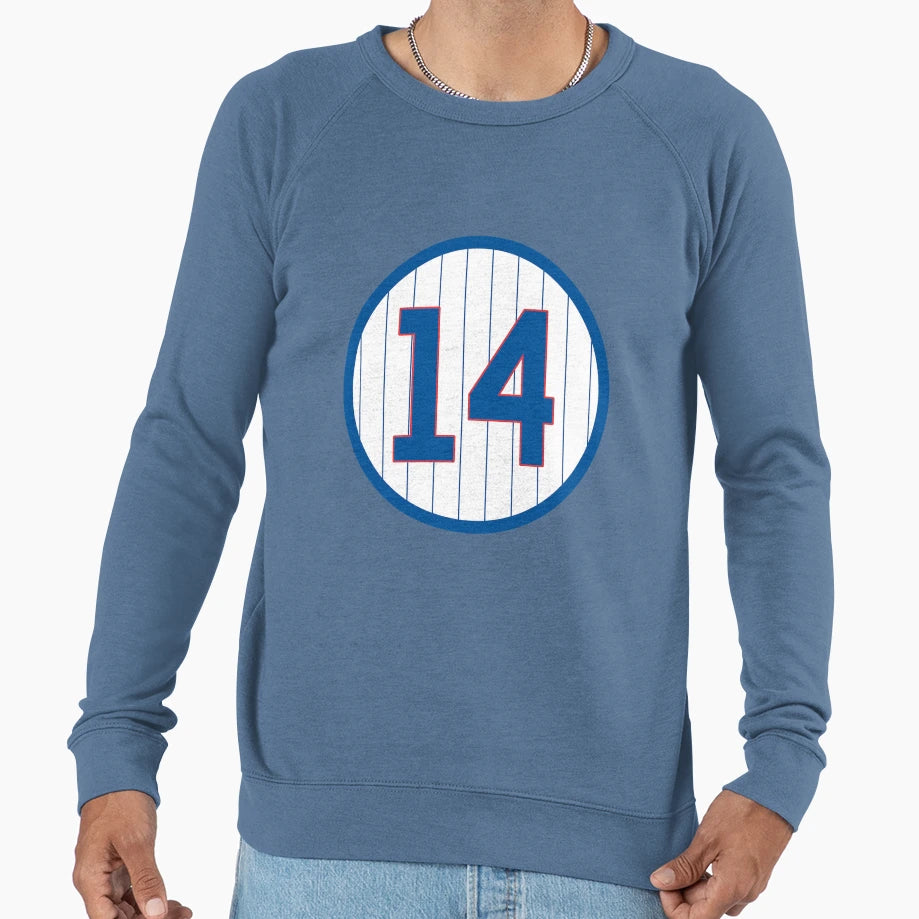 Ernie Banks 14 Jersey Number Sweatshirt - Novelty Apparel Men Women - T-Shirt, Sweatshirt, Hoodie