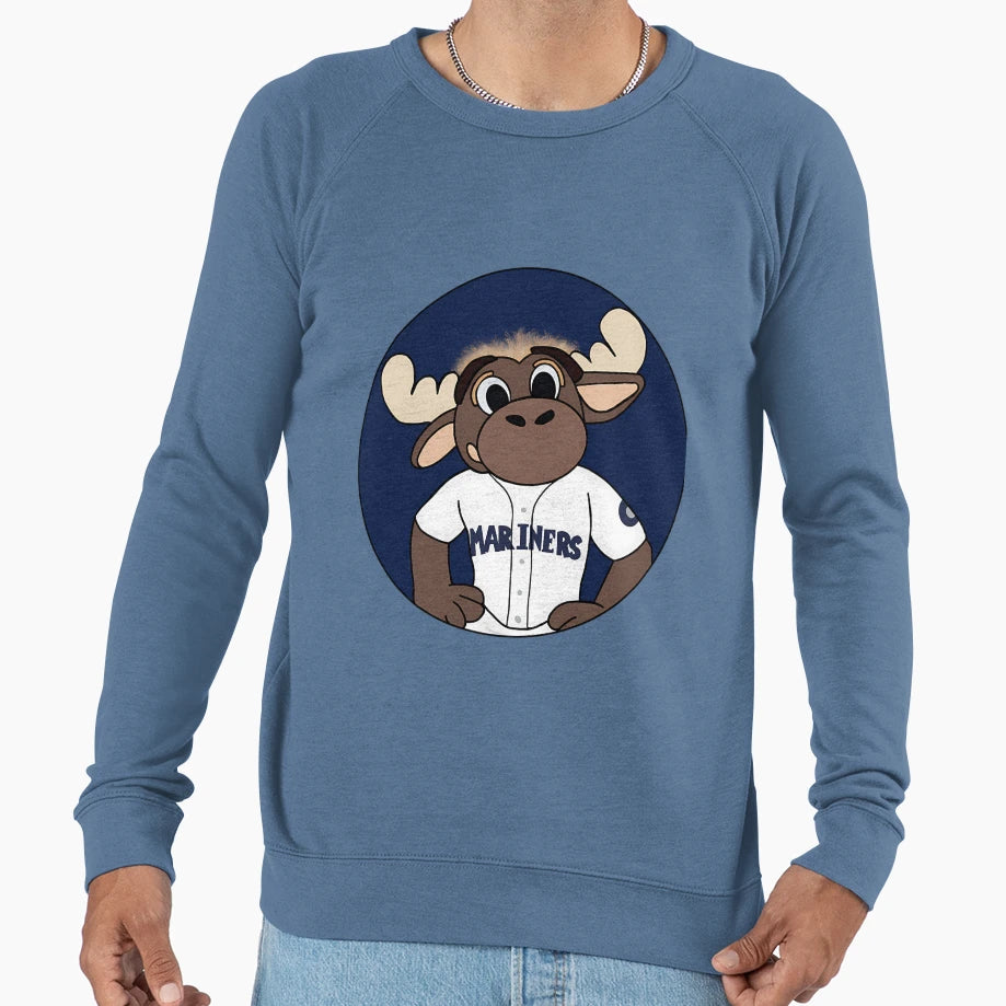 Baseball Team Moose Sweatshirt - Casual Everyday Wear Men Women - T-Shirt, Sweatshirt, Hoodie