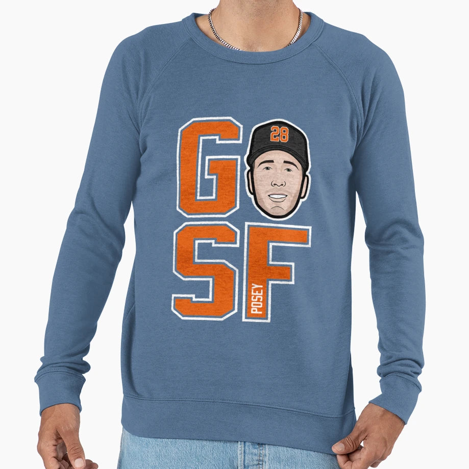 Buster Posey Go Sf Sweatshirt - Trendy Graphic for Adults - T-Shirt, Sweatshirt, Hoodie