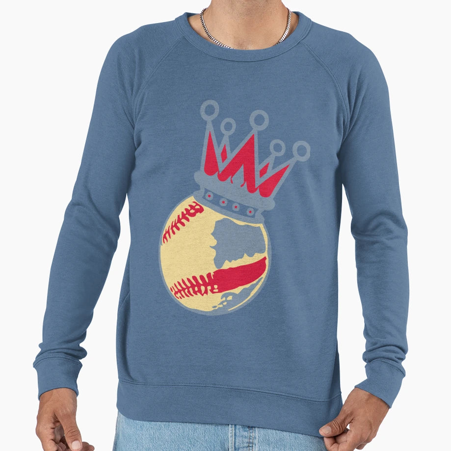 Crown Baseball Sweatshirt - Minimalist Print Men Women - T-Shirt, Sweatshirt, Hoodie