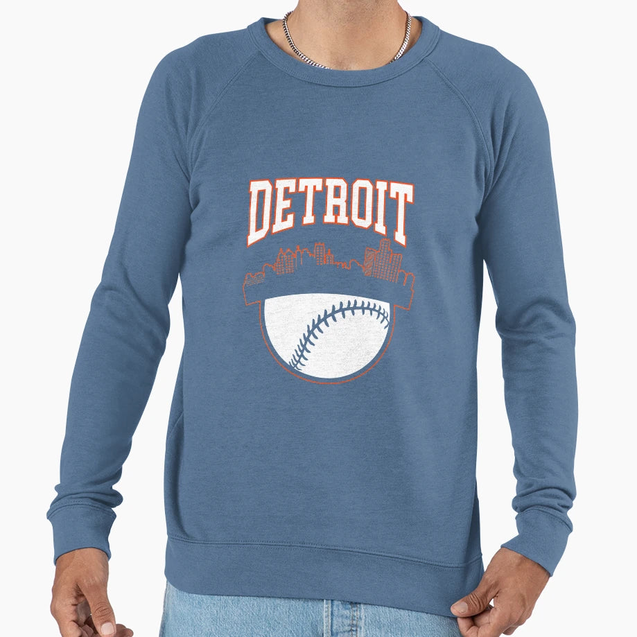 Detroit Baseball Minimalist City Sweatshirt - Casual Everyday Wear Unisex - T-Shirt, Sweatshirt, Hoodie