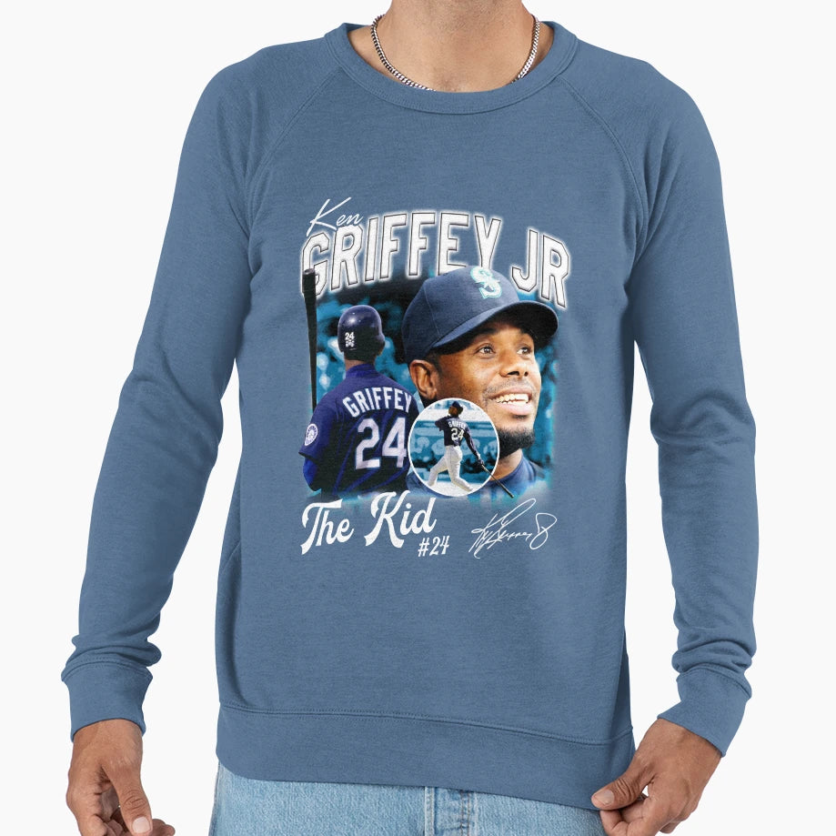 Ken Griffey Jr Baseball Signature Sweatshirt - Custom Art Print Unisex - T-Shirt, Sweatshirt, Hoodie