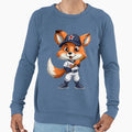 Slugger Fox Cartoon Baseball Fox Hero Sweatshirt - Aesthetic Graphic Unisex - T-Shirt, Sweatshirt, Hoodie