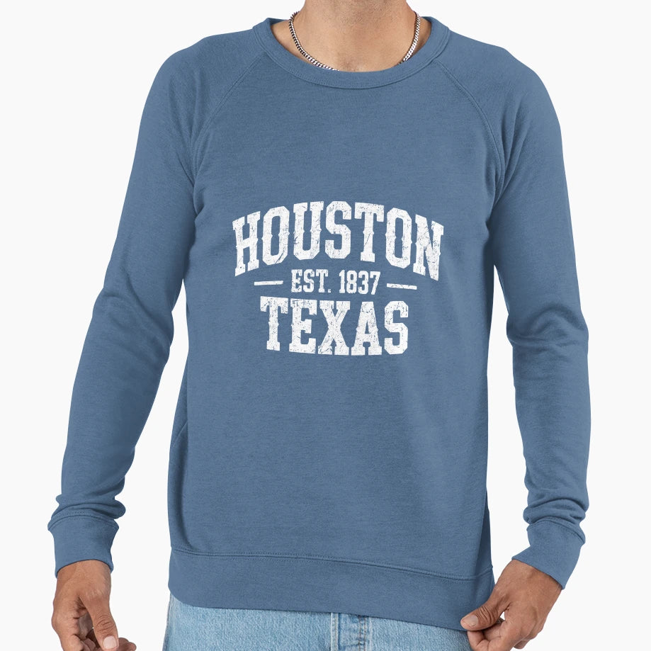 Houston Texas Typography Urban Sweatshirt - Custom Art Print for Adults - T-Shirt, Sweatshirt, Hoodie