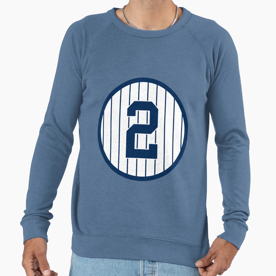 Derek Jeter 2 Jersey Number Sweatshirt - Custom Art Print for Adults - T-Shirt, Sweatshirt, Hoodie