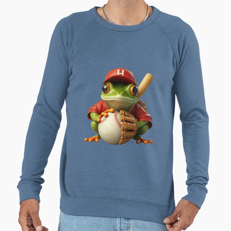 Funky Frogs Baseball Sweatshirt - Fun Novelty Design Unisex - T-Shirt, Sweatshirt, Hoodie