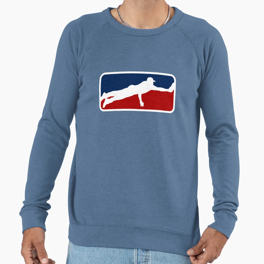 Baseball Logo Diving Catch Sweatshirt - Custom Art Print Men Women - T-Shirt, Sweatshirt, Hoodie