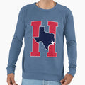 Houston Texas H Town Red Blue Sweatshirt - Novelty Apparel for Adults - T-Shirt, Sweatshirt, Hoodie
