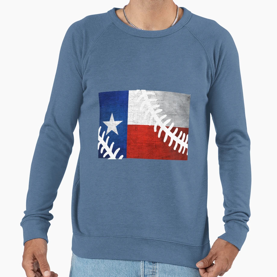 Texas Baseball Flag Sweatshirt - Streetwear Style Unisex - T-Shirt, Sweatshirt, Hoodie