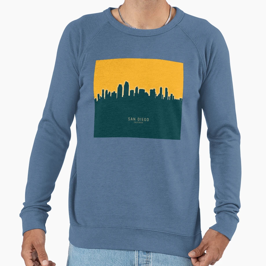 San Diego California Skyline Sweatshirt - Aesthetic Graphic for Adults - T-Shirt, Sweatshirt, Hoodie