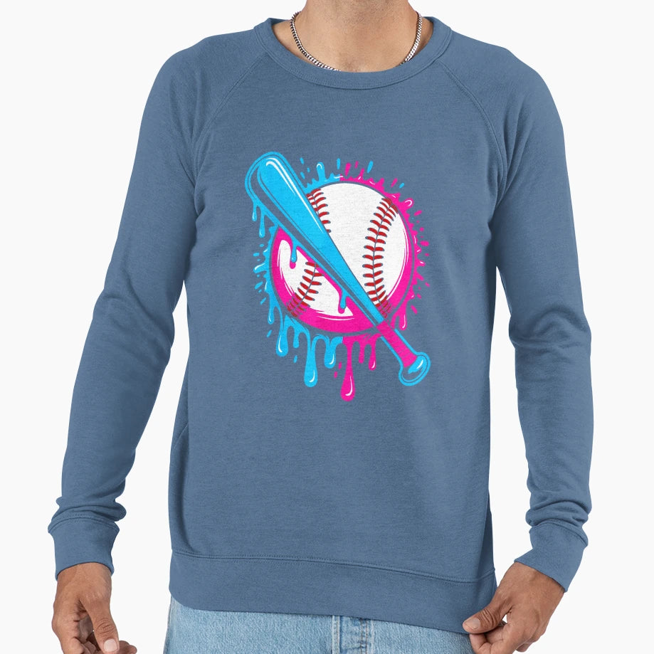 Baseball Drip Ice Cream Drip Baseball Sweatshirt - Trendy Graphic Men Women - T-Shirt, Sweatshirt, Hoodie