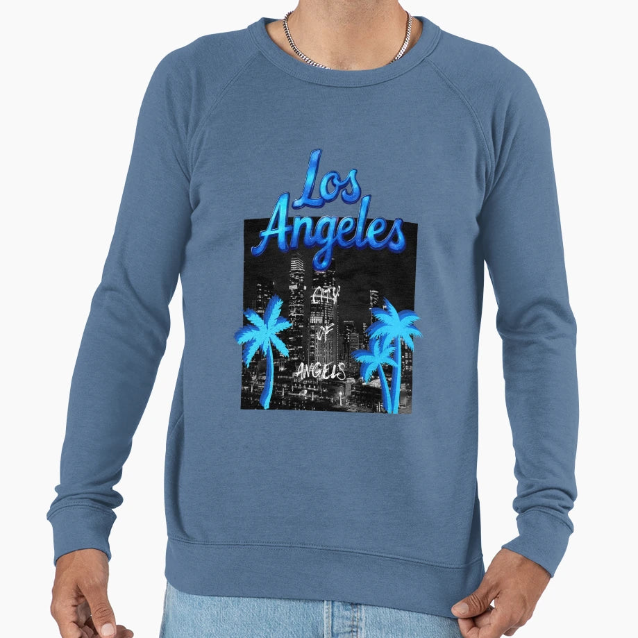 Los Angeles Blue Sweatshirt - Custom Art Print Men Women - T-Shirt, Sweatshirt, Hoodie