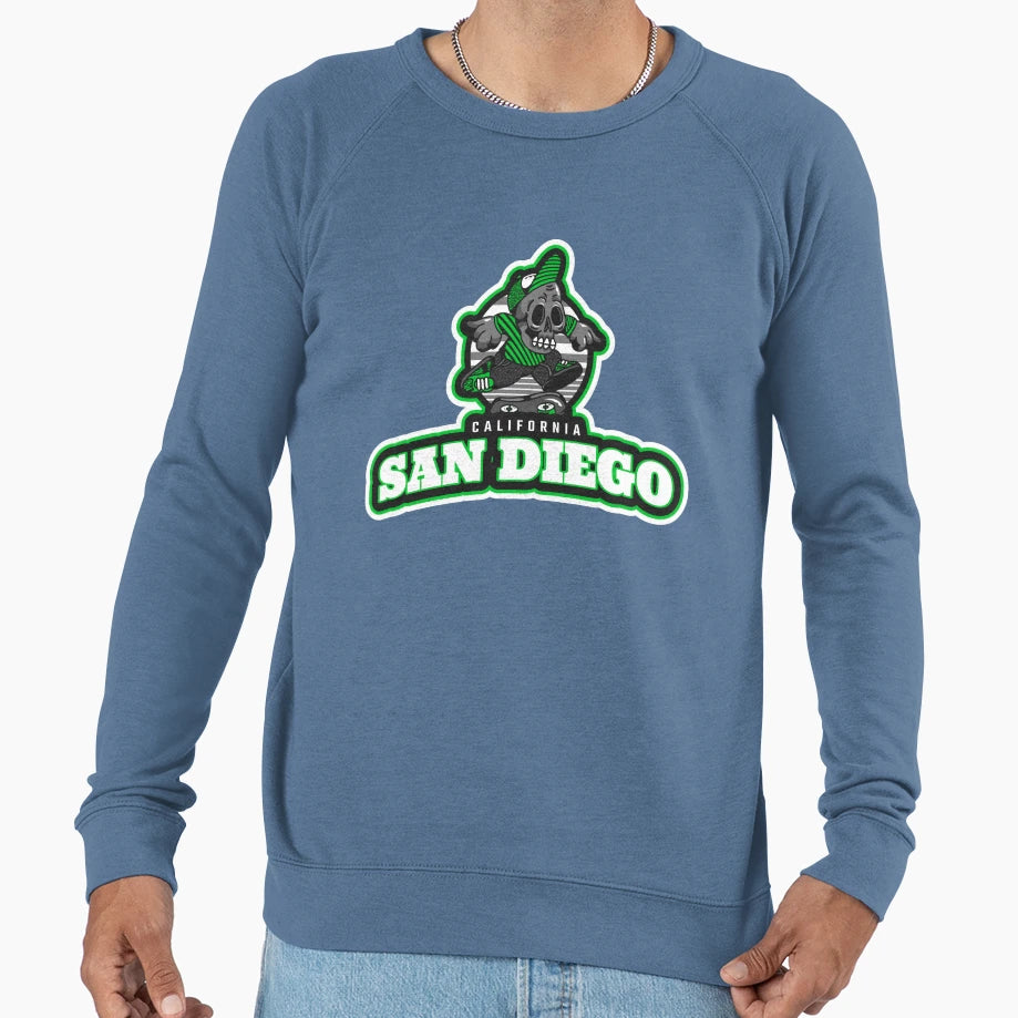 San Diego California Skeleton Sweatshirt - Trendy Graphic for Adults - T-Shirt, Sweatshirt, Hoodie