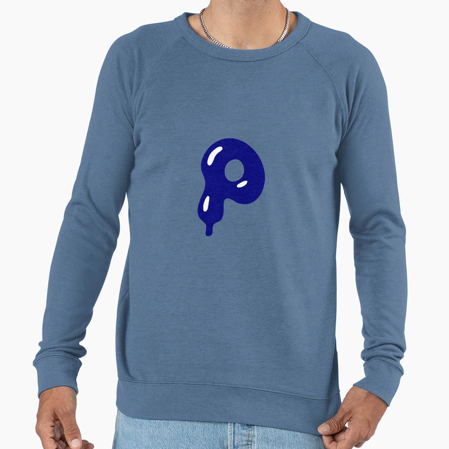 Copy Glossy Dark Blue Liquid Sweatshirt - Minimalist Print Men Women - T-Shirt, Sweatshirt, Hoodie