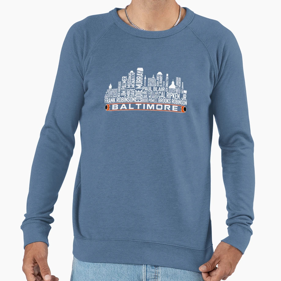 Baltimore Baseball Team All Time Sweatshirt - Unique Graphic Men Women - T-Shirt, Sweatshirt, Hoodie