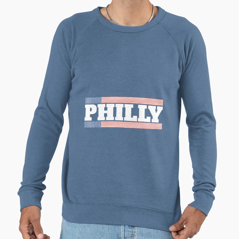 Philly Usa Flag Sweatshirt - Fun Novelty Design Unisex - T-Shirt, Sweatshirt, Hoodie