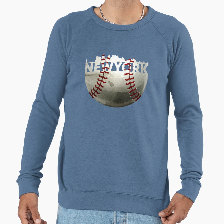 Best New York Baseball Skyline Sweatshirt - Minimalist Print for Adults - T-Shirt, Sweatshirt, Hoodie