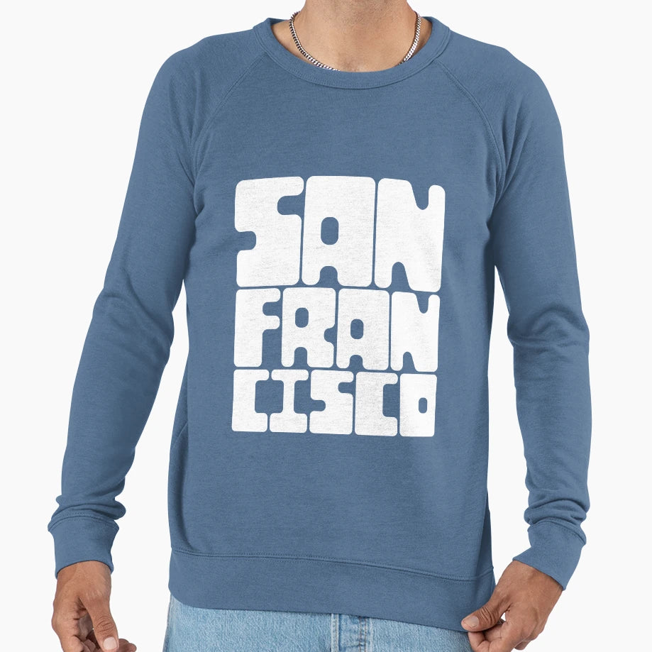 San Francisco White And Black Sweatshirt - Unique Graphic Men Women - T-Shirt, Sweatshirt, Hoodie