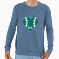 Seattle Baseball Heart And Stitches Sweatshirt - Minimalist Print Unisex - T-Shirt, Sweatshirt, Hoodie