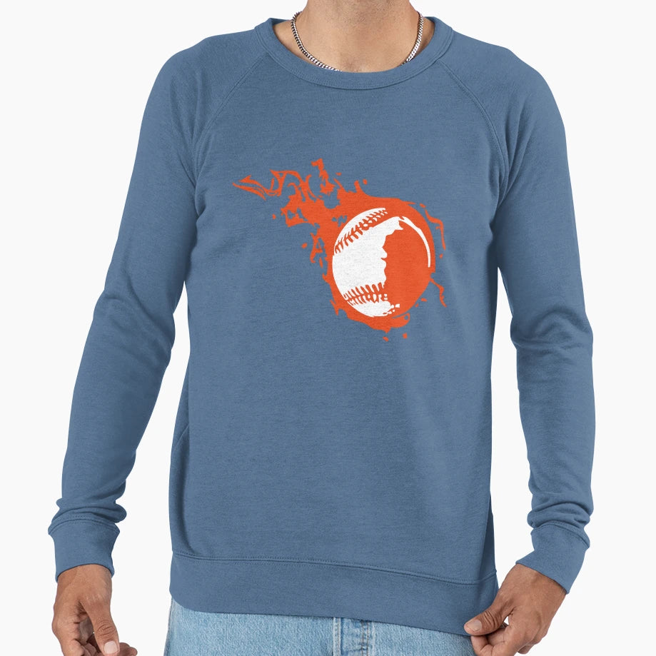 Baseball Flame Fire Sweatshirt - Trendy Graphic Men Women - T-Shirt, Sweatshirt, Hoodie