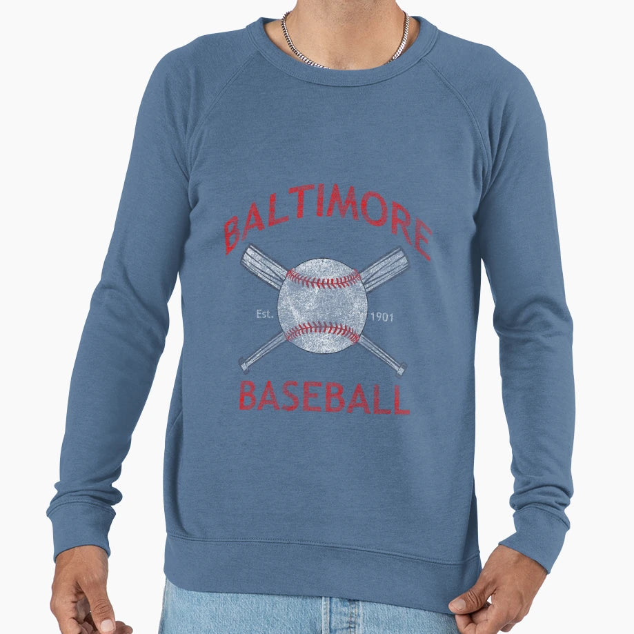 Baltimore Baseball Sweatshirt - Novelty Apparel for Adults - T-Shirt, Sweatshirt, Hoodie