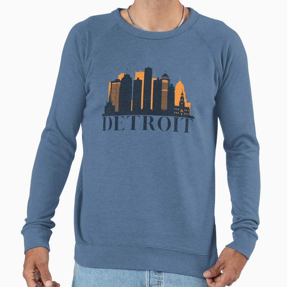 Detroit Skyline Sweatshirt - Graphic Print for Adults - T-Shirt, Sweatshirt, Hoodie