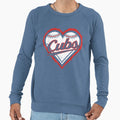 Heart Throwbacks Cubs Sweatshirt - Fun Novelty Design for Adults - T-Shirt, Sweatshirt, Hoodie
