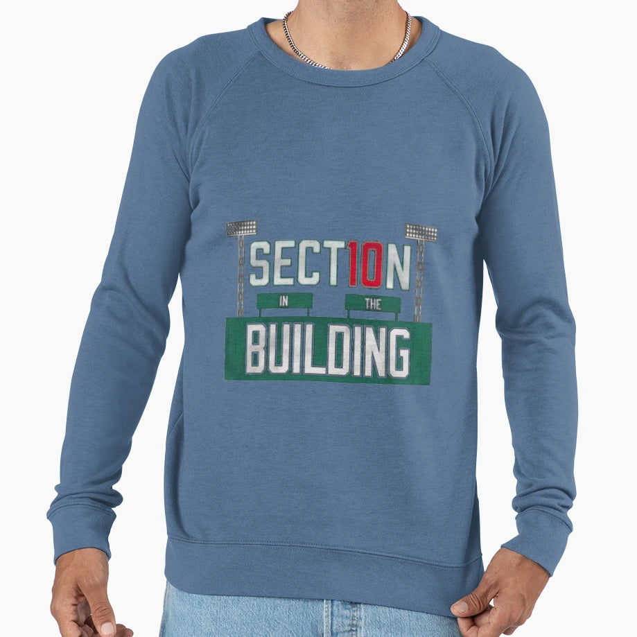 Boston Fenway Section 10 Building Sweatshirt - Unique Graphic Men Women - T-Shirt, Sweatshirt, Hoodie