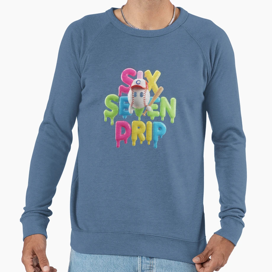 Baseball Drip Number 67 Fun Six Sweatshirt - Custom Art Print Men Women - T-Shirt, Sweatshirt, Hoodie