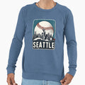 Seattle Baseball Cityscape Sweatshirt - Custom Art Print Men Women - T-Shirt, Sweatshirt, Hoodie