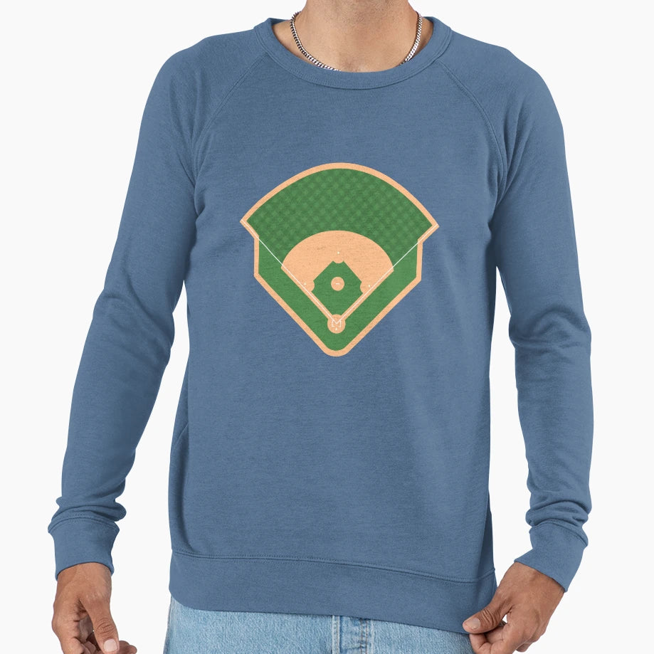 Baseball Field Sweatshirt - Trendy Graphic Men Women - T-Shirt, Sweatshirt, Hoodie