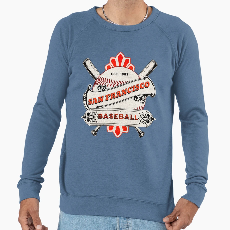 San Franciso Baseball Sweatshirt - Graphic Print Men Women - T-Shirt, Sweatshirt, Hoodie