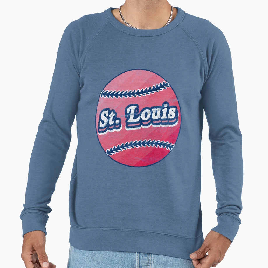 St Louis Baseball Sweatshirt - Aesthetic Graphic for Adults - T-Shirt, Sweatshirt, Hoodie