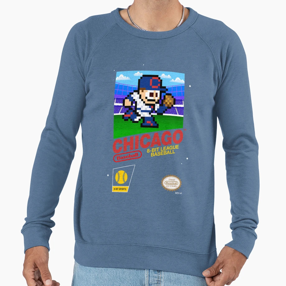 Chicago 8Bit Videogame Cart Sweatshirt - Novelty Apparel Men Women - T-Shirt, Sweatshirt, Hoodie
