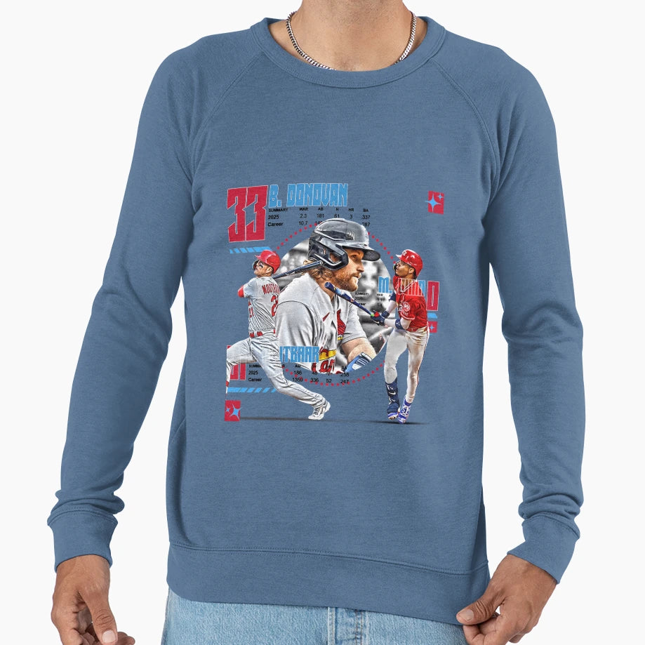 St Louis Baseball Squad 2 Sweatshirt - Novelty Apparel for Adults - T-Shirt, Sweatshirt, Hoodie