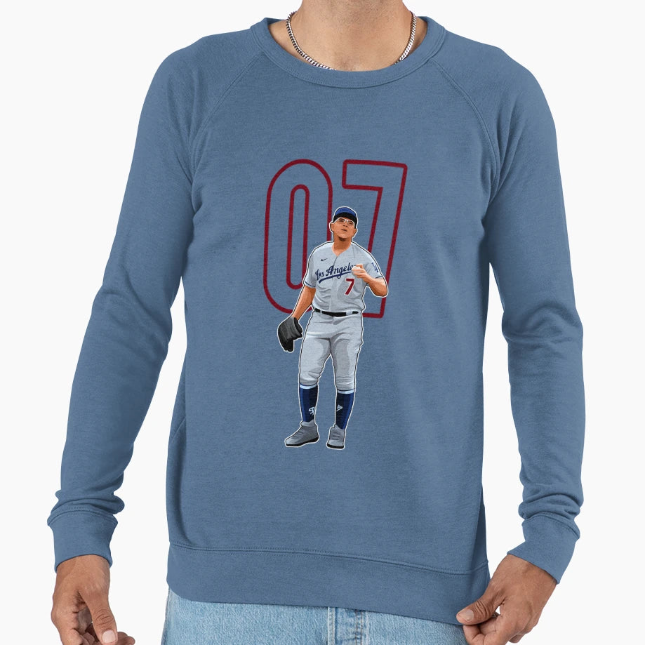 Julio Urias Los Angeles 7 Number Sweatshirt - Streetwear Style Unisex - T-Shirt, Sweatshirt, Hoodie