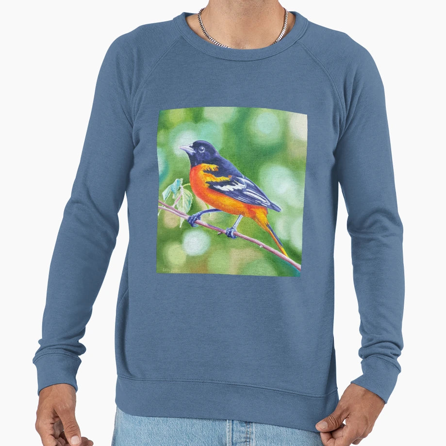 Baltimore Oriole Bird Painting Sweatshirt - Novelty Apparel Unisex - T-Shirt, Sweatshirt, Hoodie