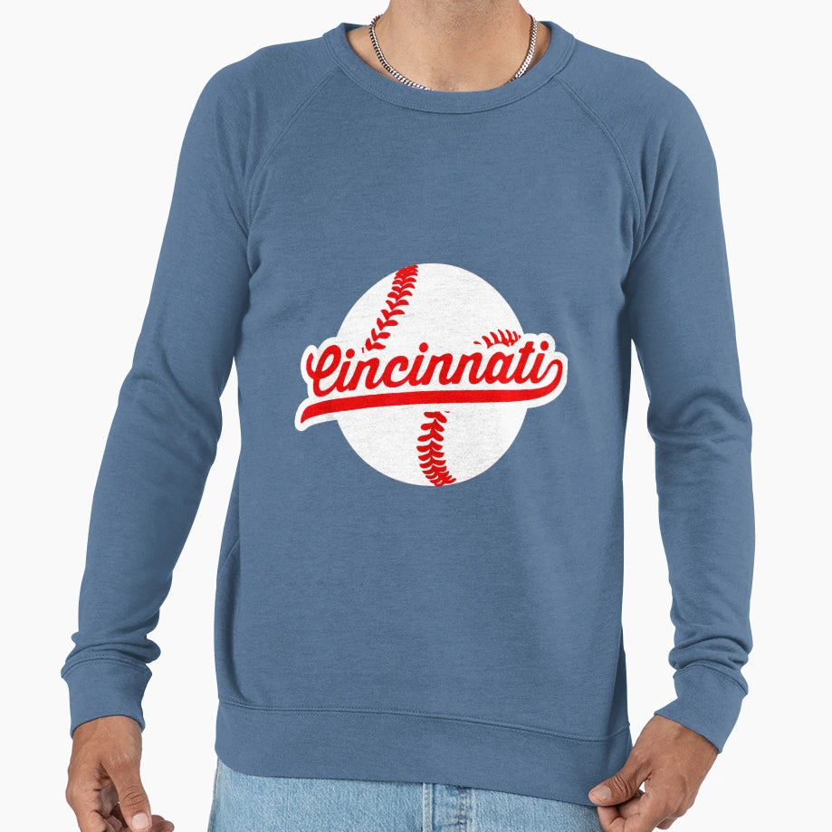 Cincinnati Baseball Baseball Fans Sweatshirt - Custom Art Print for Adults - T-Shirt, Sweatshirt, Hoodie