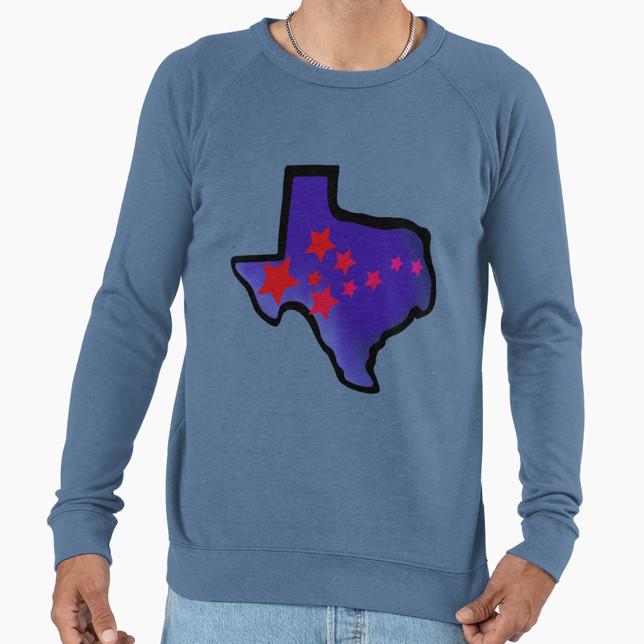 Stars Texas Sweatshirt - Aesthetic Graphic for Adults - T-Shirt, Sweatshirt, Hoodie
