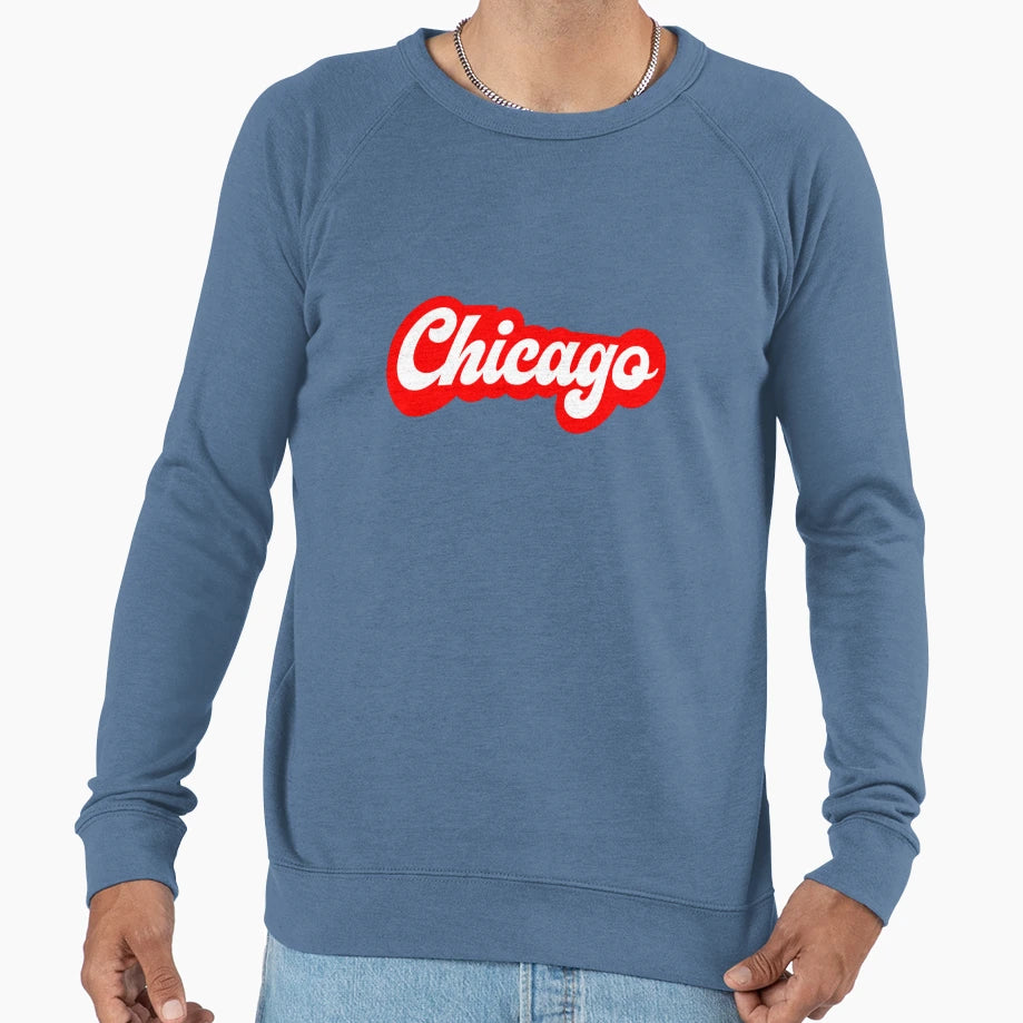 Chicago Script Sweatshirt - Casual Everyday Wear Men Women - T-Shirt, Sweatshirt, Hoodie