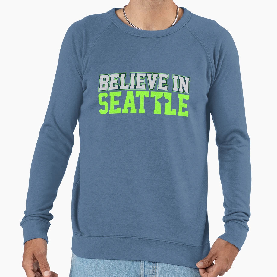 Victrs Believe Seattle Sweatshirt - Fun Novelty Design Men Women - T-Shirt, Sweatshirt, Hoodie