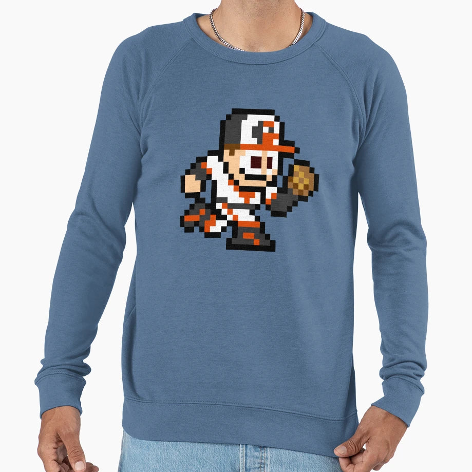 Baltimore 8 Bit Player Sweatshirt - Casual Everyday Wear Unisex - T-Shirt, Sweatshirt, Hoodie