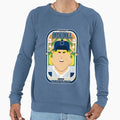 Baseball Blue Pinstripes Deuce Sweatshirt - Aesthetic Graphic Unisex - T-Shirt, Sweatshirt, Hoodie