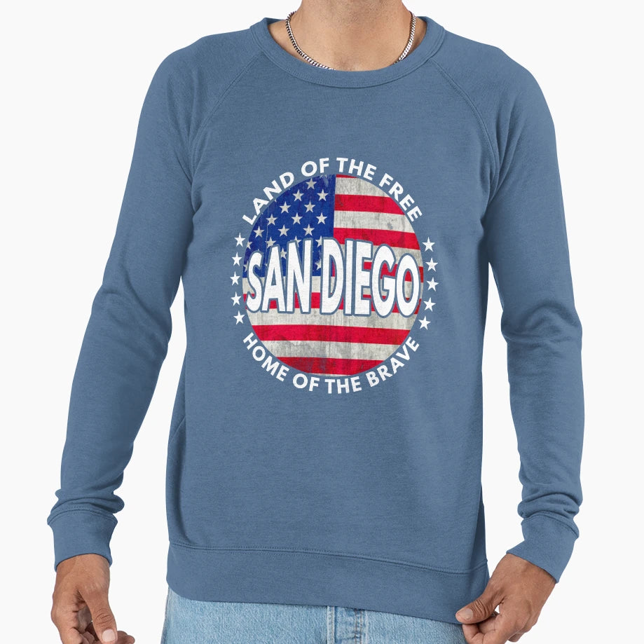 San Diego Stars And Stripes Sweatshirt - Minimalist Print Men Women - T-Shirt, Sweatshirt, Hoodie