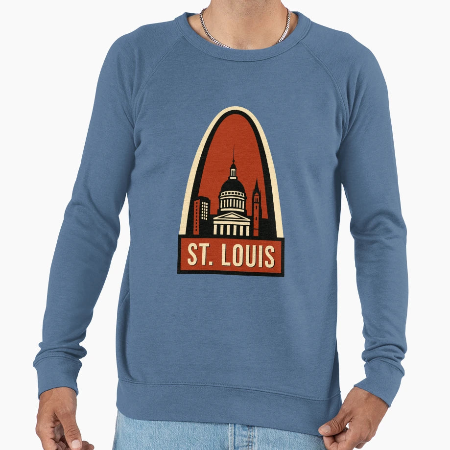 St Louis Travel Sweatshirt - Minimalist Print for Adults - T-Shirt, Sweatshirt, Hoodie