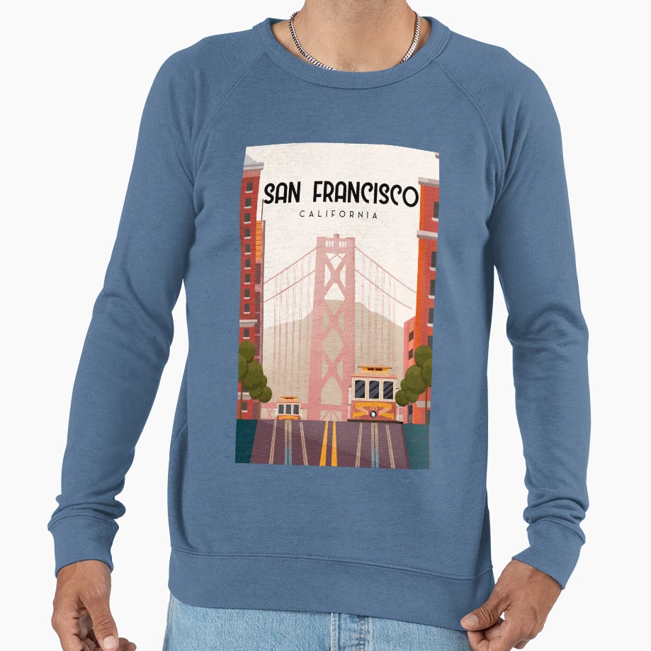 San Francisco Bridge Golden Gate Sweatshirt - Aesthetic Graphic Men Women - T-Shirt, Sweatshirt, Hoodie