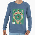 I Sotopes Softball Starting 9 Card Sweatshirt - Graphic Print for Adults - T-Shirt, Sweatshirt, Hoodie